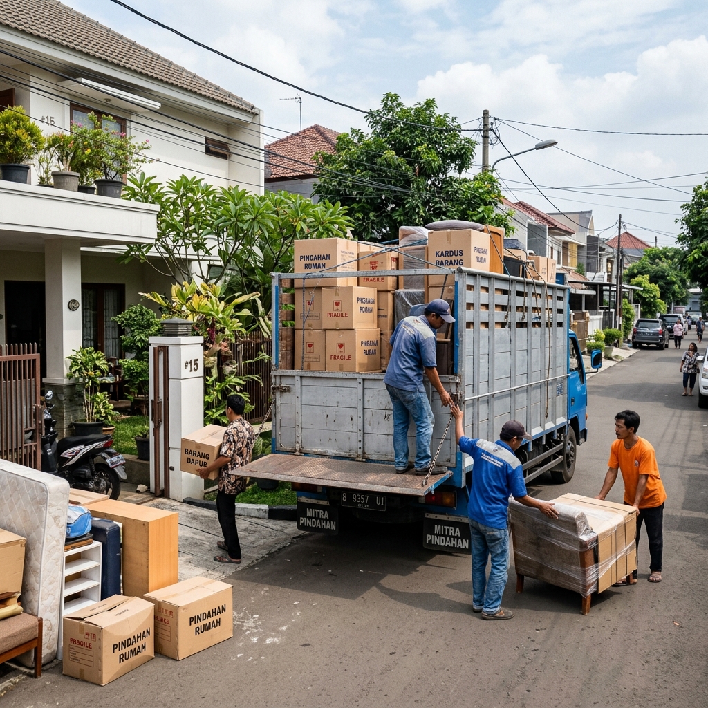 Armada Colt Diesel pindahan rumah Jakarta